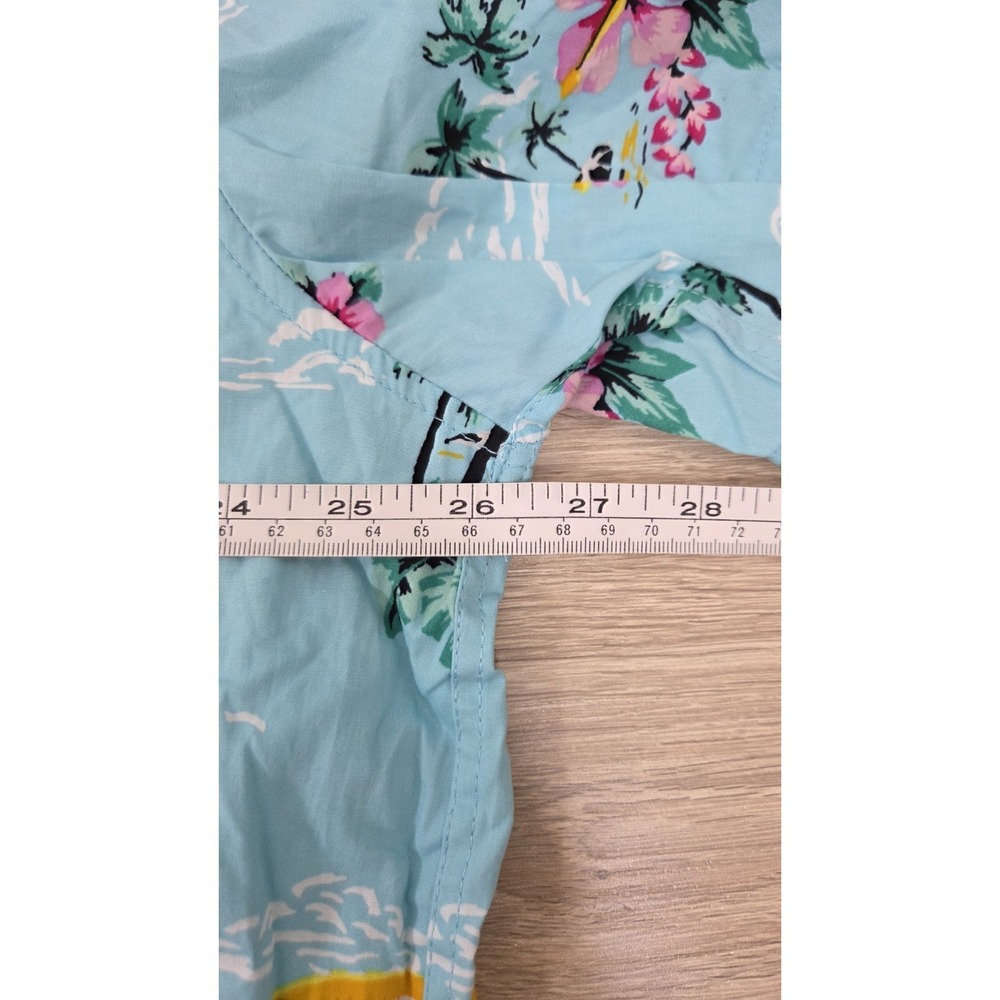 Ron Jon Surf Shop Teal Blue Hawaiian Shirt Tropical Toucan NWT - Picture 7 of 8